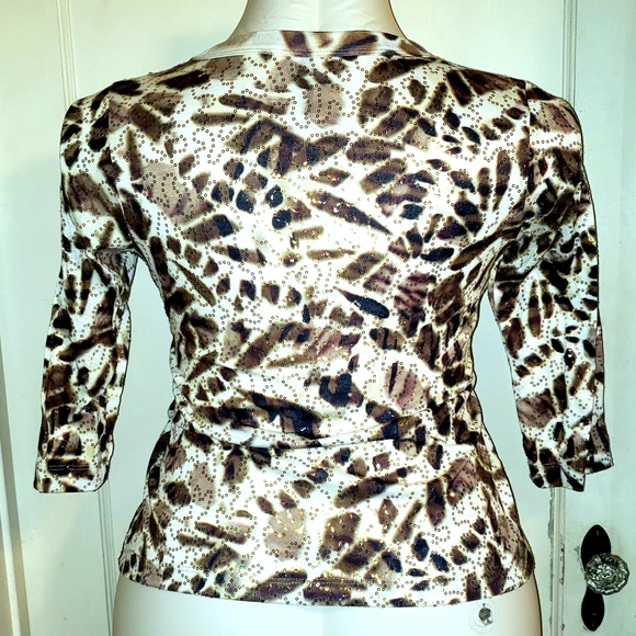 XCVI sequined animal print top PM - Picture 3 of 7